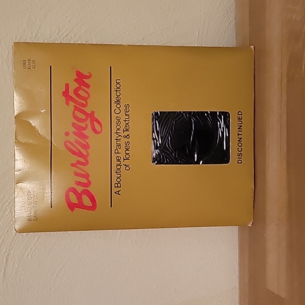 Burlington Long Black, Basic Sheer, Sandlefoot Pantyhose - Discontinued
